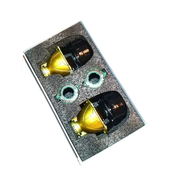 Биксеноновая линза Aozoom Hella 3R Premium Black Edition Gold (Domax Pro2 MT88) — фото 6
