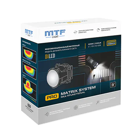 Матричные модули MTF Light PRO Matrix System Bi-LED 3″ с подсветкой поворота — фото 2
